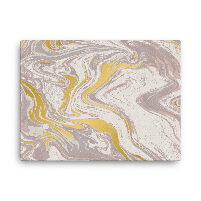 Beige & Gold Marble Pattern Canvas Print