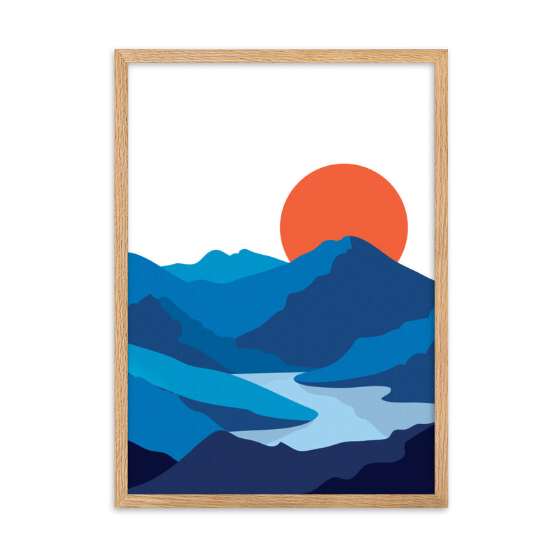 Blue Mountain Landscape Art Print