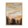 Watercolor Sunset In The Forest Art Print
