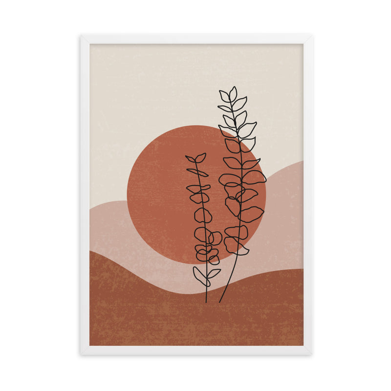 Plant Leaves Line Art Print