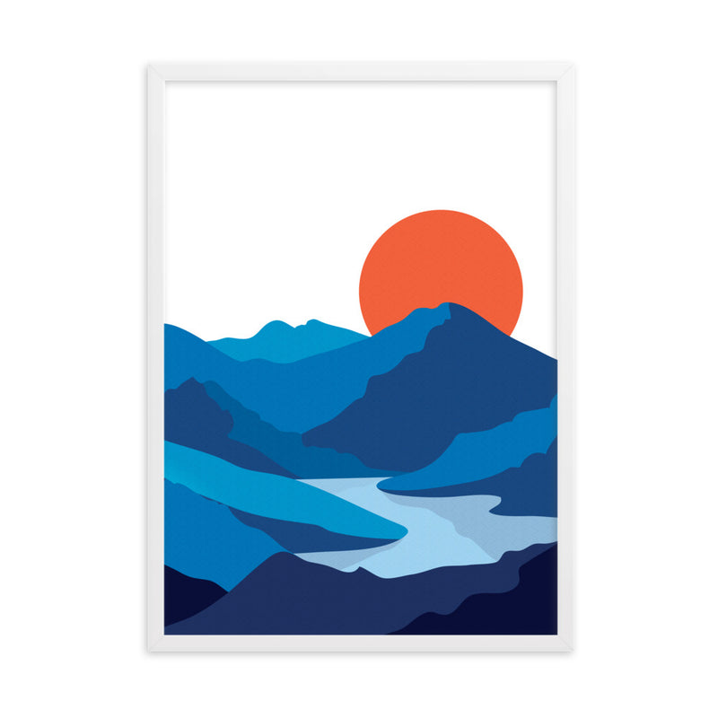 Blue Mountain Landscape Art Print