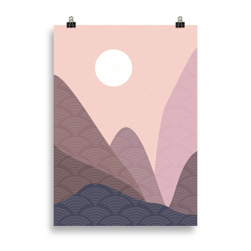Abstract Landscape Mountain Art Print -128