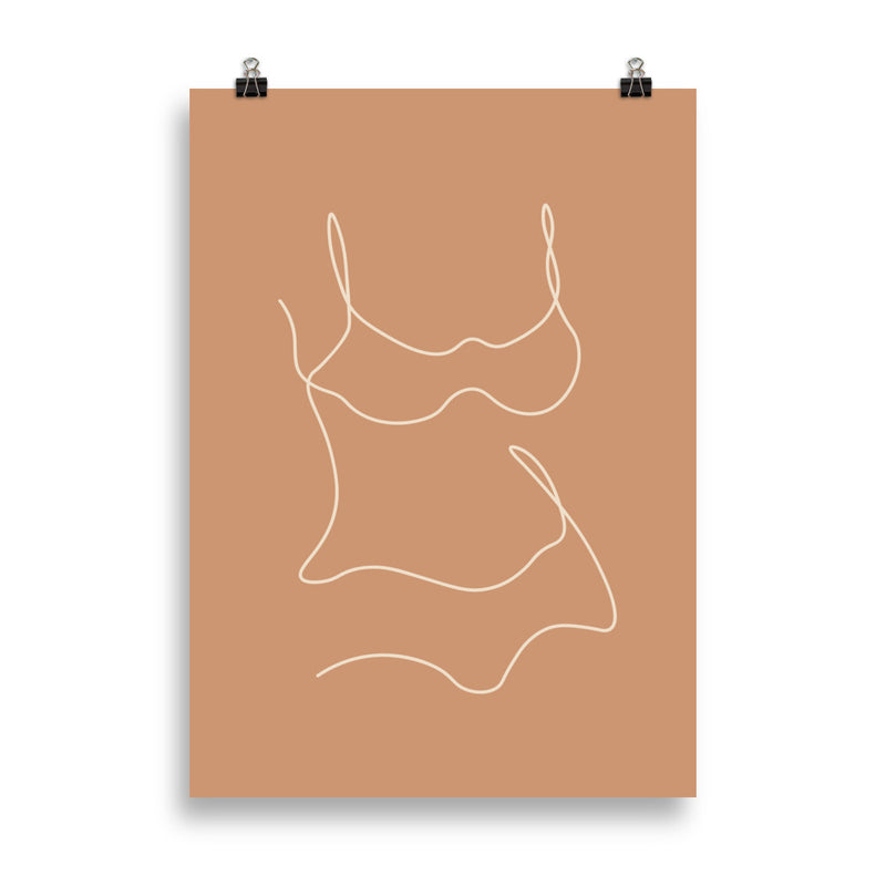 One Line Art Woman Body- Art Print