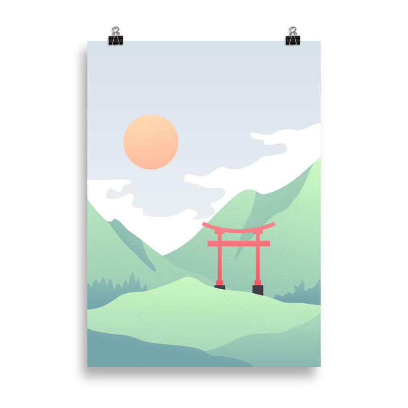 Minimalist Japanese Landscape Art Print-139