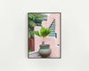 Beautiful Architecture And Vase Plant With Moroccan Style Art Print
